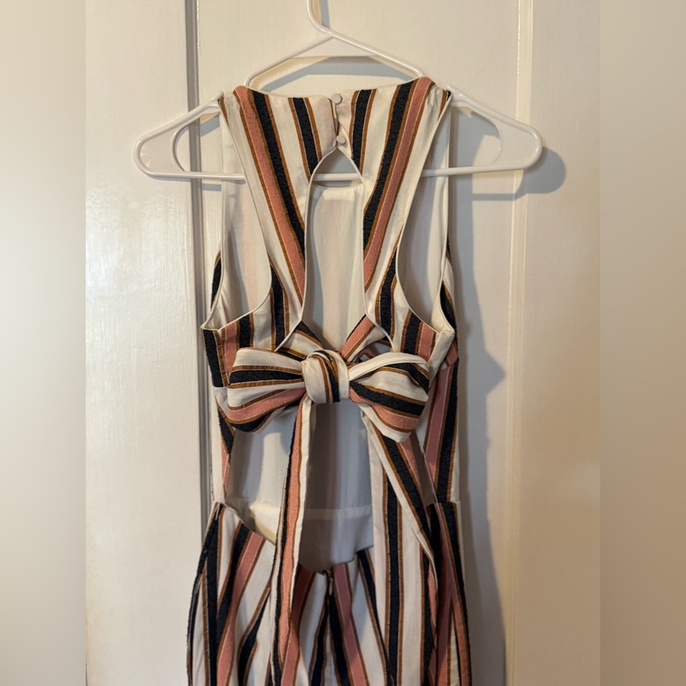 Adelyn Rae flood jumpsuit with open tie back